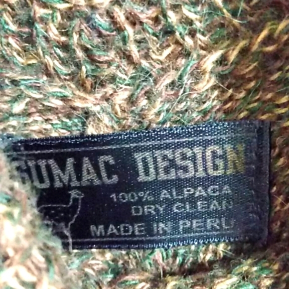 SUMAC DESIGN 100% PERUVIAN ALPACA PONCHO SWEATER  SIZE OS - Picture 6 of 11